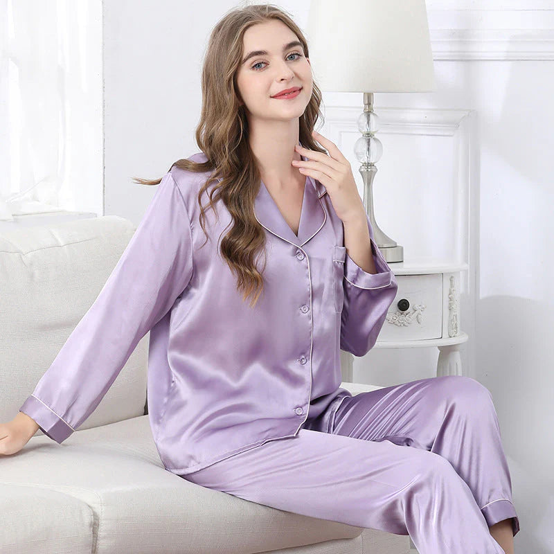 ILOS Silk Pajama Set|Long Sleeve