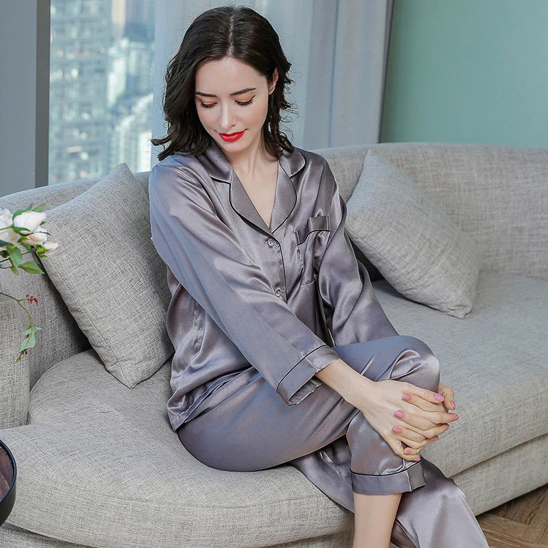 ILOS Silk Pajama Set|Long Sleeve